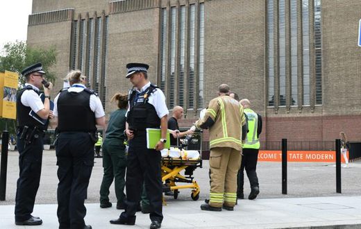 The fall left the young boy, who was visiting London with his family at the time of the attack, with a broken spine, legs and arms