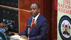 Treasury CS Ukur Yattani during the reading of Kenya's 2020/2021 budget at the National Assembly on June 11, 2020