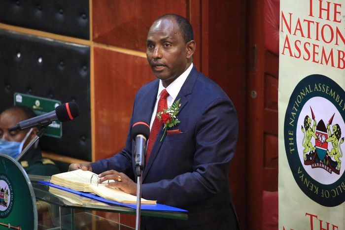 Treasury CS Ukur Yattani during the reading of Kenya's 2020/2021 budget at the National Assembly on June 11, 2020