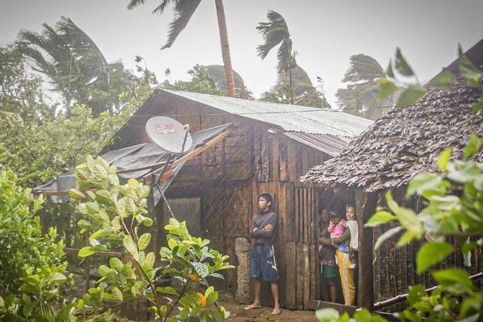 Typhoon Vongfong has dumped heavy rains since roaring ashore