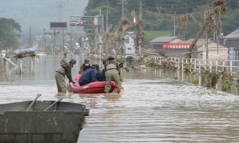 Raft was often the only way to reach stranded people