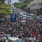 Thousands are attending rallies in defiance of a ban on large gatherings