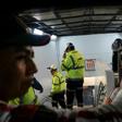 Subway staff enter Tacubaya station in Mexico City after two trains collided