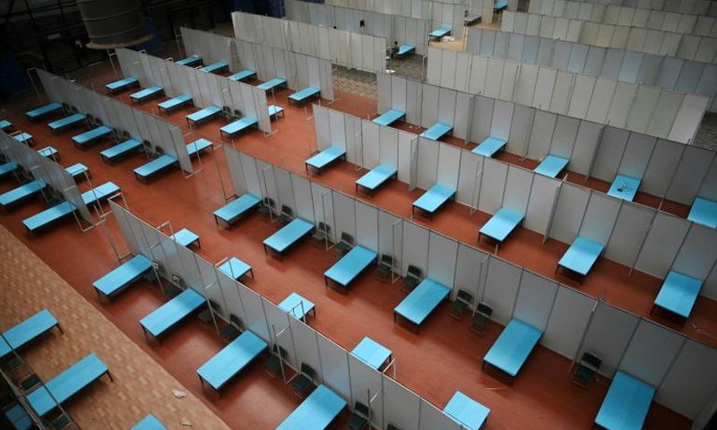 The Commonwealth Games  Village Sports Complex jas been converted into a temporary care centre in New Delhi