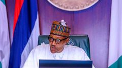 President Muhammadu Buhari. [Twitter/@BashirAhmaad]