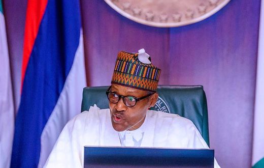 President Muhammadu Buhari. [Twitter/@BashirAhmaad]