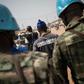 UN peacekeeping police on patrol in the Central African Republic in January 2020