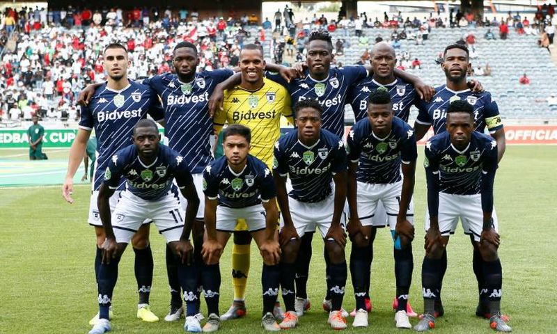 Bidvest Wits pose before defeating Orlando Pirates in a South African FA Cup  tie this season