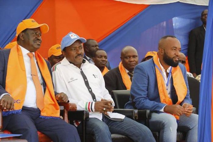 File image of (L-R) Raila Odinga, Kalonzao Musyoka and Hassan Joho
