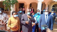 Education CS George Magoha with CAS Zack Kinuthia during a recent official tour