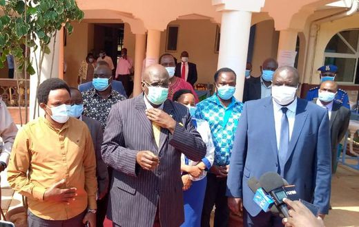 Education CS George Magoha with CAS Zack Kinuthia during a recent official tour
