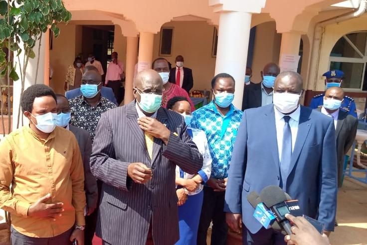 Education CS George Magoha with CAS Zack Kinuthia during a recent official tour