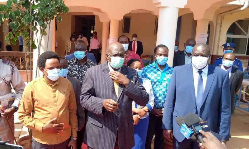 Education CS George Magoha with CAS Zack Kinuthia during a recent official tour