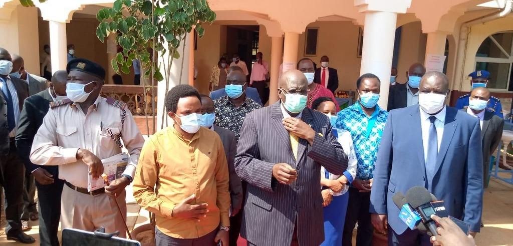 Education CS George Magoha with CAS Zack Kinuthia during a recent official tour