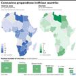 Number of hospital beds and doctors per 10,000 inhabitants in African countries and comparison with other regions of the world