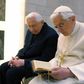 Former pope Benedict XVI, right, pictured with his brother Georg Ratzinger at the Vatican in 2012