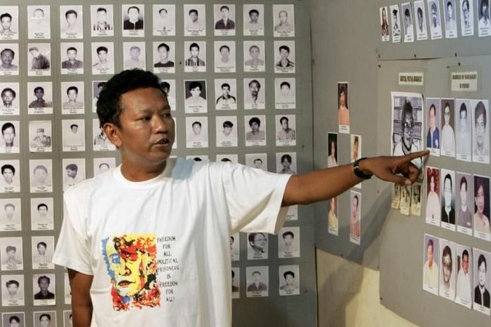 Pro-democracy activist Bo Kyi, seen here in 2007, spent eight years behind bars in Myanmar