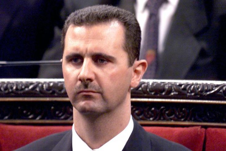 President Bashar al-Assad prepares on 17 July, 2000 to address parliament in Damascus for the first time since taking office