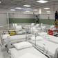 To tackle the number of coronavirus cases, Iran has set up makeshift hospitals like this one in the Iran Mall, a vast shopping and leisure complex northwest of Tehran