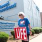 An opponent of abortion outside the only clinic in Missouri that offered the procedure
