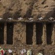A COVID-19 victim is buried at the General Cemetery in Santiago, Chile