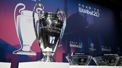 The Champions League trophy -- UEFA has confirmed that all matches in European competitions will be played behind closed doors "until further notice"