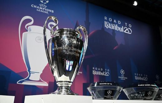 The Champions League trophy -- UEFA has confirmed that all matches in European competitions will be played behind closed doors "until further notice"