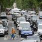 Traffic builds up on Beaumarchais boulevard in Paris after France eased lockdown measures taken to curb the spread of COVID-19