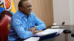 President Uhuru Kenyatta during a recent virtual meeting at Sate House Nairobi