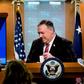 US Secretary of State Mike Pompeo steps away from the podium following a news conference at the State Department