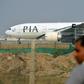 A file photo from 2016 shows a Pakistan International Airlines plane in Islamabad