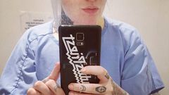 Rocking the hospital gown look back in 2016 before I knew where my RA journey would ultimately take me.