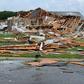 This handout photo obtained April 13, 2020 courtesy of the City of Monroe, Louisiana shows the aftermath of storm damage after tornadoes ripped through southern US states on Easter Sunday