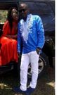 Diana Marua with member of Jalang'o's Boys Club