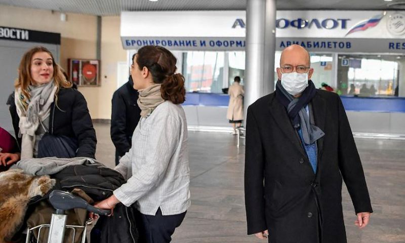 French Ambassador Pierre Levy said it was "not in the interests of the authorities to have foreigners floating around" as dozens of expats gathered for a repatriation flight to France for French and European nationals stuck in Russia