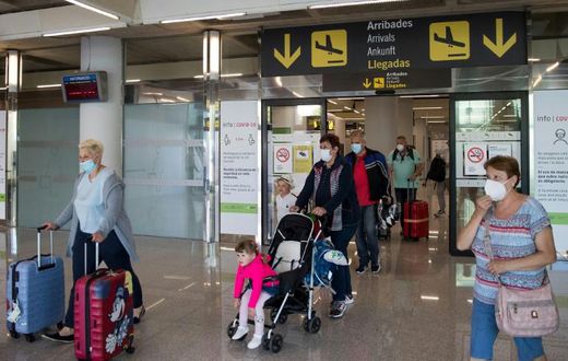 Tourists arrive in Palma de Mallorca, Spain, in June 2020 as the European Union eased coronavirus travel restrictions that remain in place for Americans who want to visit