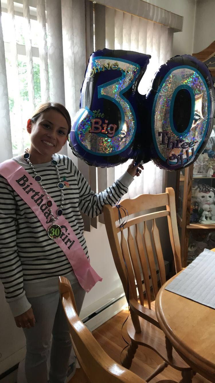 Lori on her 30th birthday.