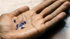 Tanzanite is prized by gem-makers for its extraordinary violet-blue hue. The gems seen here were mined in 2006, when they were valued at around $1,500