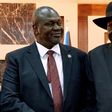 South Sudanese President Salva Kiir, right, pictured with Vice President Riek Machar at swearing-in ceremonies in February
