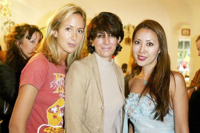 Ghislaine Maxwell (C) pictured in 2004 has been arrested by the FBI on charges linked to Jeffrey Epstein's sex crimes