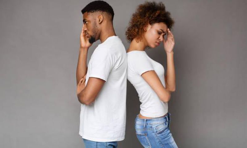Stock image of two people in a disagreement