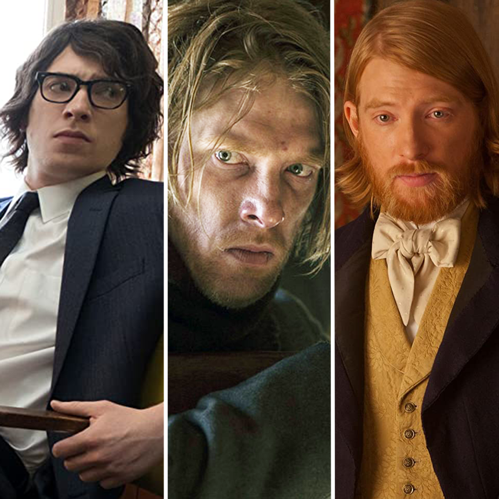 Gleeson in A Futile and Stupid Gesture, The Revenant, and Anna Karenina.