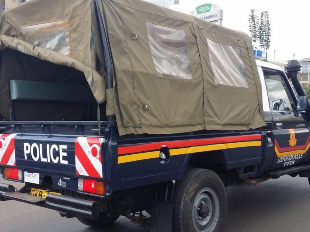File image of a police vehicle. 40 joggers including minors arrested in Kisumu after flouting social distancing rules