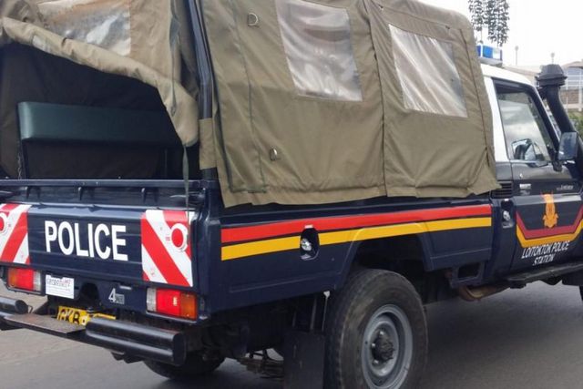 File image of a police vehicle. 40 joggers including minors arrested in Kisumu after flouting social distancing rules