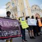 Members of the press protest against the murder of their colleague Maria Helena Ferral in the east of Mexico last month