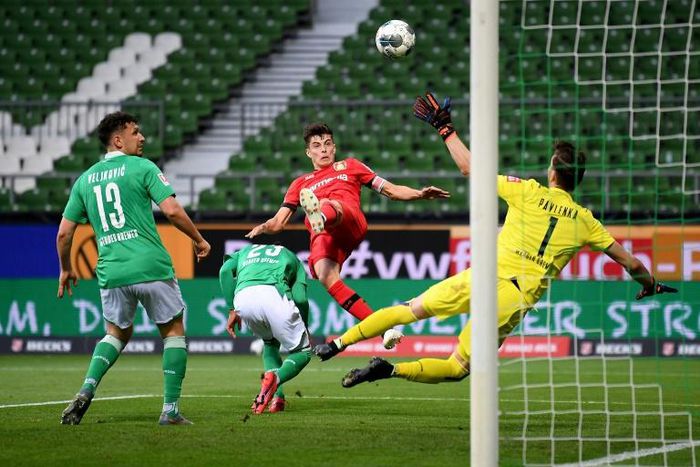 Kai Havertz (C) has scored six of his eight Bundesliga goals this season in 2020