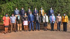 Deputy President William Ruto (in black jacket) with MPs allied to the Tangatanga outfit