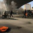 Iranian protesters angered by an increase of up to 200 percent in the price of petrol gather under an overpass in the central city of Isfahan on November 16, 2019