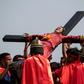 This photo from 2019 shows a crucifixion reenactment at the Good Friday Philippines event that was called off this year