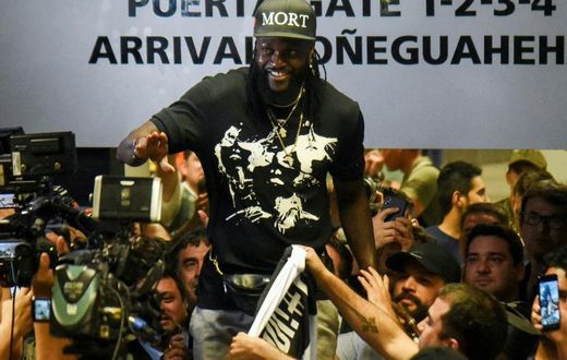 Former Togo international Emmanuel Adebayor was met by hoards Olimpia football fans upon his arrival in Paraguay